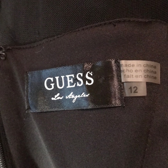 Guess dress, black with mesh cutouts size 12 - Picture 7 of 12